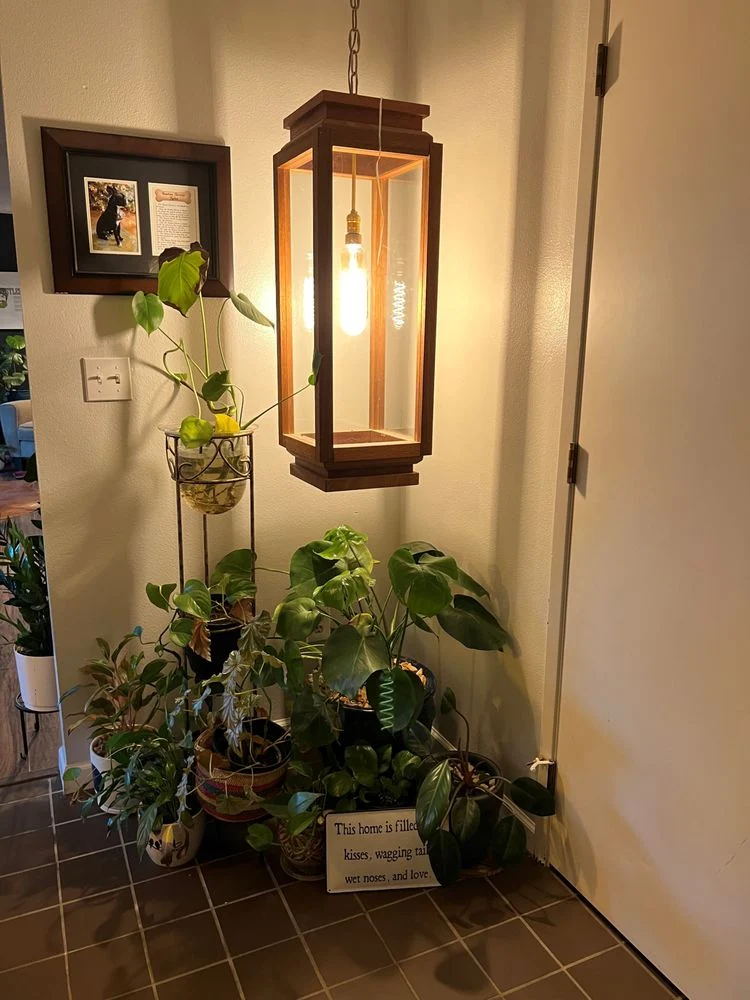 Entryway light fixture installed by Washington Electrical